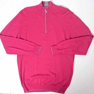 Codice lavendar 1/4 zip cotton cash sweater sz L